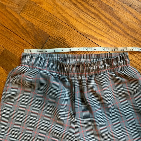 TIC TOC PLAID COMFY ELASTIC WAIST PANTS MEDIUM - Picture 3 of 5